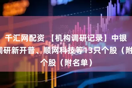 千汇网配资 【机构调研记录】中银基金调研新开普、顺网科技等13只个股（附名单）
